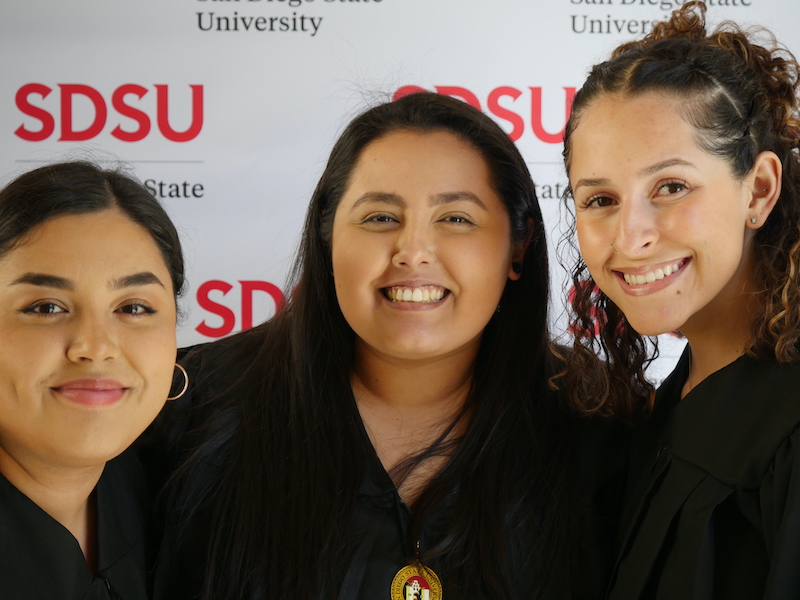 From left to right, Natalie Ortega Cardenas, Student Success Assistant, Brenda Diaz, Lead Student Success Advisor, Marina Williams, Transfer Student Representative